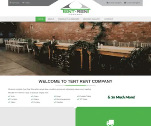 Tentrent.co.za(Tent Rent Company) Screenshot