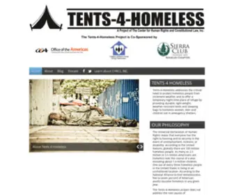 Tents4Homeless.org(Tents for homeless) Screenshot