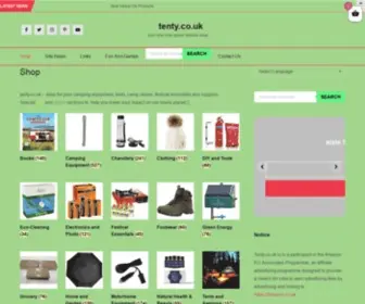 Tenty.co.uk(Shop For Camping Gear) Screenshot