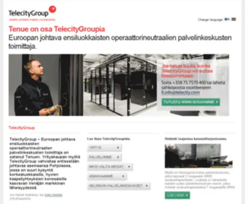 Tenue.fi(Data Centers & Cloud Computing Services) Screenshot