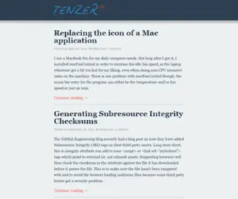 Tenzer.dk(The personal website and blog) Screenshot