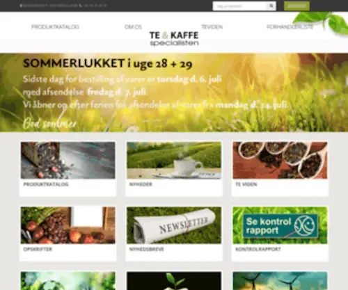 Teogkaffespecialisten.dk(Te og Kaffe Specialisten) Screenshot