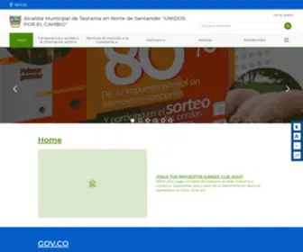 Teorama-Nortedesantander.gov.co(Alcaldía Municipal de Teorama) Screenshot