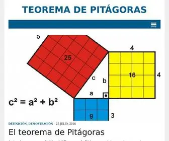 Teoremadepitagoras.info(Teorema de Pitágoras) Screenshot