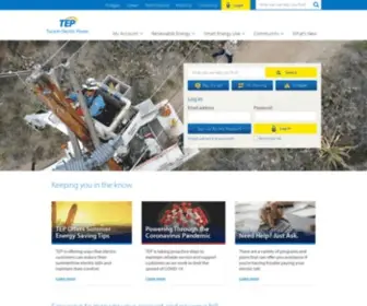 Tep.com(TEP provides safe and reliable power to Tucson residents) Screenshot
