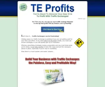 Teprofits.com(Traffic exchange) Screenshot
