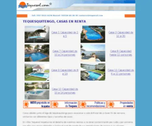 Tequesol.com(Tequesquitengo) Screenshot