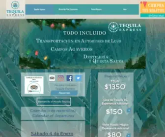 Tequilaexpress.com.mx(Inicio) Screenshot