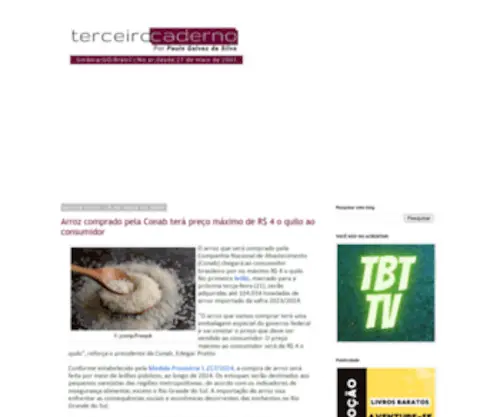 Terceirocaderno.com.br(Terceiro Caderno) Screenshot