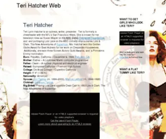 Terihatcherweb.com(Teri Hatcher Online) Screenshot