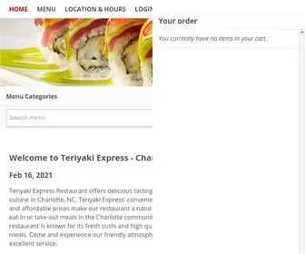 Teriyakiexpresscharlotte.com(Order Sushi & Hibachi online from Teriyaki Express) Screenshot