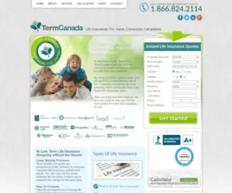 Termcanada.com(Term Canada Life Insurance) Screenshot