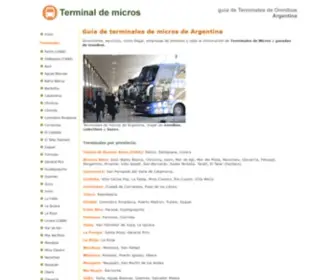 Terminaldemicros.com.ar(Terminales de micros) Screenshot