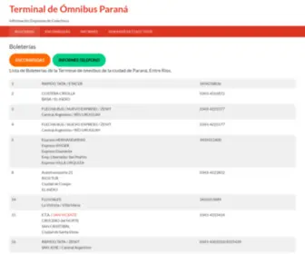 Terminalparana.com.ar(BOLETERÍAS) Screenshot