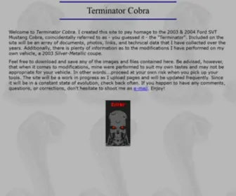 Terminator-Cobra.com(Terminator Cobra Home) Screenshot