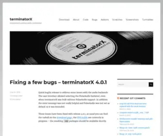 Terminatorx.org(TerminatorX realtime audio synthesizer) Screenshot