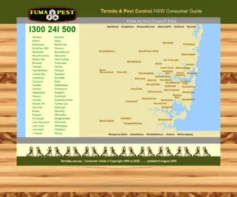 Termites.com.au(FUMAPEST Termite Control in Greater SYDNEY Region) Screenshot