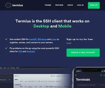 Termius.com(SSH platform for Mobile and Desktop) Screenshot