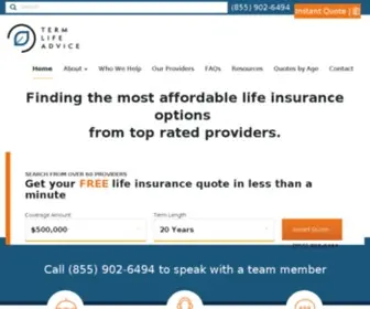 Termlifeadvice.com(Instant Life Insurance Quotes Online) Screenshot