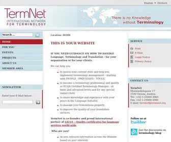 Termnet.org(International Network for Terminology) Screenshot