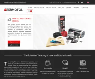 Termofol.co.uk(Infrared technology) Screenshot