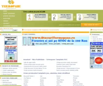 Termopane.com(Termopane Tamplarie PVC Tamplarie Termoizolanta Tamplarie Aluminiu Geam Termopan) Screenshot