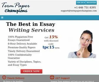 Termpaperchampions.com(College Essay and Paper Writing Services) Screenshot