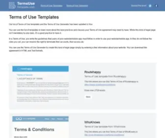 Termsusetemplate.com(2020 Terms of Use Template Generator) Screenshot