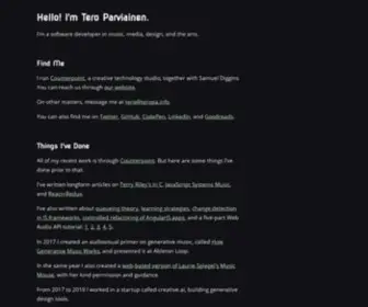 Teropa.info(Tero Parviainen) Screenshot