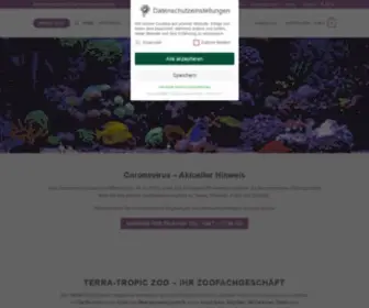 Terra-Tropiczoo.de(Zoofachgeschäft für Aquaristik & Terraristik) Screenshot