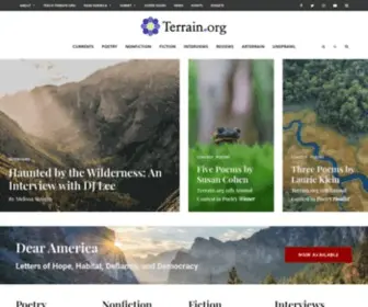 Terrain.org(Online Environmental Magazine of Literature and Place) Screenshot