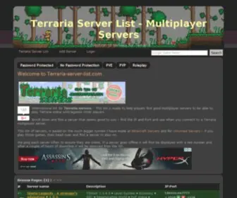 Terraria-Server-List.com(Terraria Server List 1) Screenshot