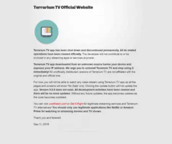 Terrariumtv.com(Terrarium TV Official Website) Screenshot