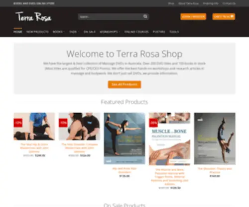 Terrarosa.com.au(Books, Webinars, DVDs) Screenshot