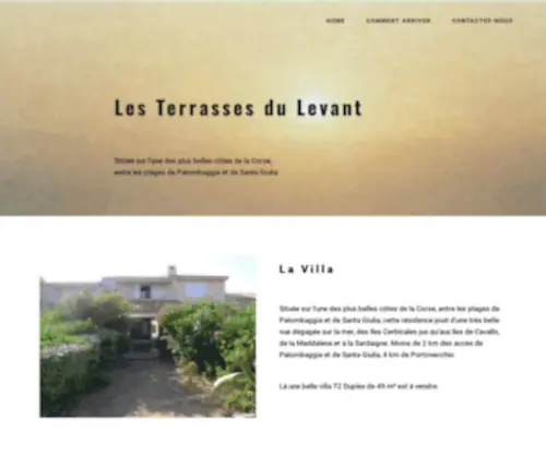 Terrassesdulevant.net(Residence de vacances en Corse Palombaggia) Screenshot