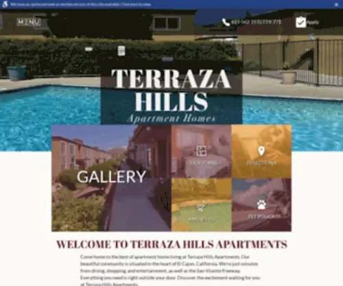 Terrazahills.com(Terraza Hills Apartments) Screenshot