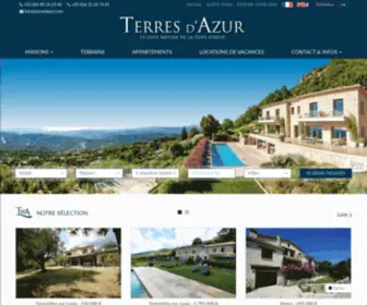 Terresdazur.com(Agence immobilière Tourrettes) Screenshot