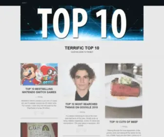 Terrific-Top10.com(Terrific Top 10) Screenshot