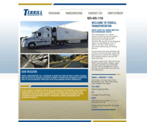Terrilltrans.com(Terrill Transportation Inc) Screenshot