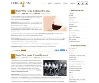 Terroirist.com(A Daily Wine Blog) Screenshot