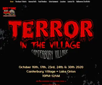 Terrorinthevillage.com(Metro Detroit's Premier Haunted Halloween Stroll) Screenshot