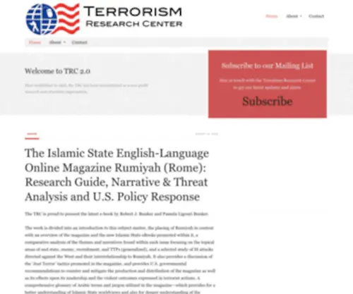 Terrorism.org(Homeland security) Screenshot