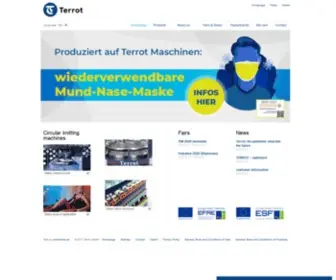Terrot.de(Rundstrickmaschinen made in Germany) Screenshot