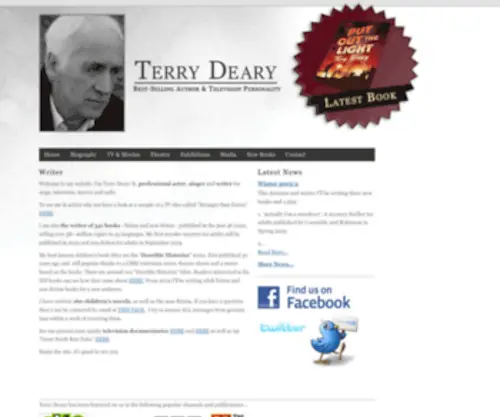 Terry-Deary.com(Terry Deary) Screenshot