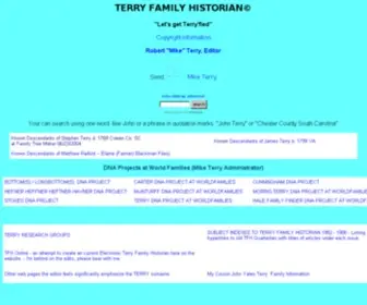 Terry-Family-Historian.com(Terry Family Genealogy Forum) Screenshot