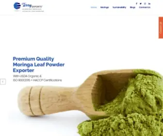 Terryexports.com(Moringa Powder Suppliers & Exports from India) Screenshot