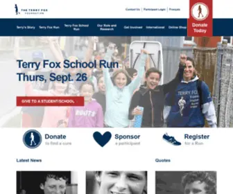 Terryfoxrun.org(The Terry Fox Foundation) Screenshot