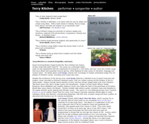 Terrykitchen.com(Web home of Terry Kitchen) Screenshot