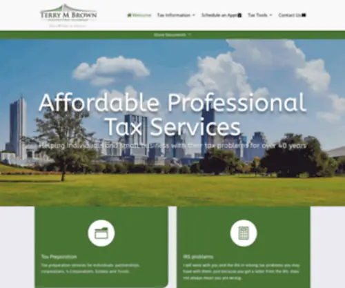 TerrymbrowncPa.com(Tax Preparation and Financial Consulting) Screenshot