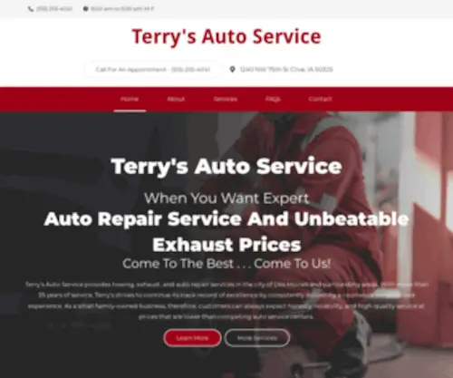 Terrysautocliveia.com(Terry's Auto Shop & Service) Screenshot